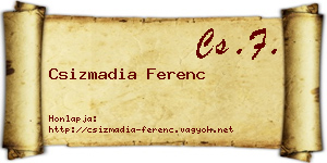 Csizmadia Ferenc névjegykártya